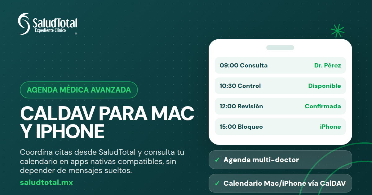 Agenda Médica Avanzada con CalDAV: Conecta tu Calendario en Mac y iPhone