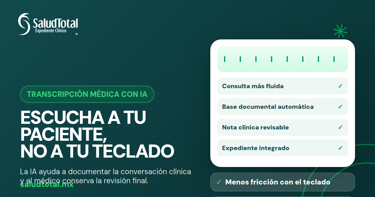 Transcripción médica con IA: la consulta sin escritorio ya es posible